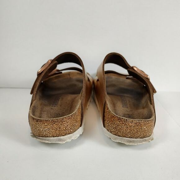 Birkenstock Arizona metallic Rose Gold casual summer sandals womens 6-6.5 (37) - Picture 4 of 9